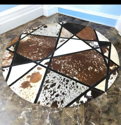 Real Cowhide Patchwork Rug