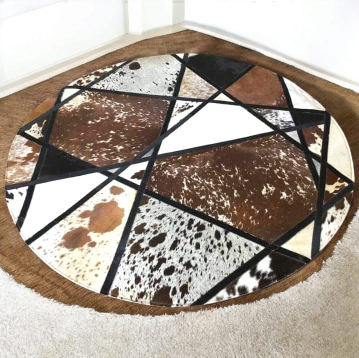 Real Cowhide Patchwork Rug