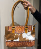 Tooled Leather Cowhide Shoulder Bag