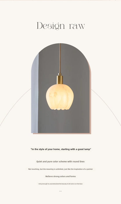 Copper Wall Mounted Marble Pendant Light Fixture