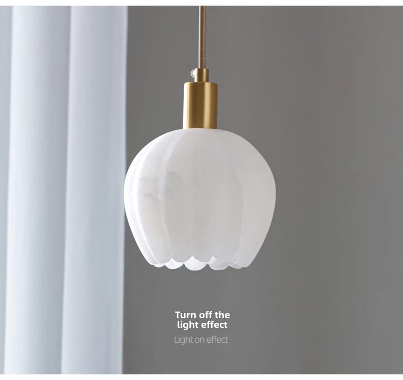 Copper Wall Mounted Marble Pendant Light Fixture