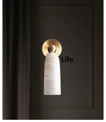 Spanish Marble Wall Lamp Modern Brass and Marble Wall Sconce
