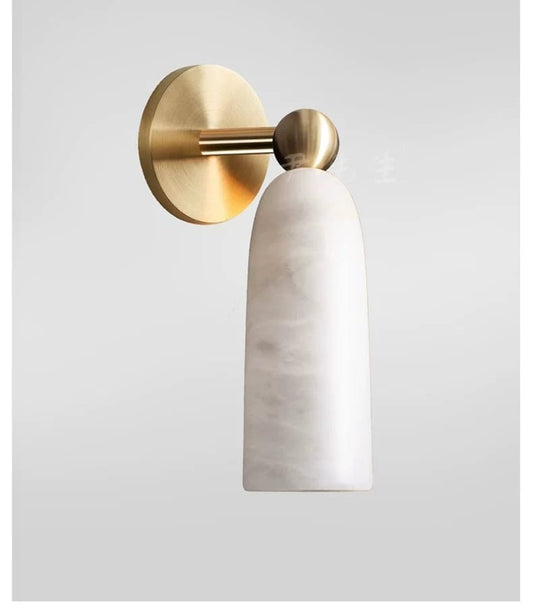 Spanish Marble Wall Lamp Modern Brass and Marble Wall Sconce