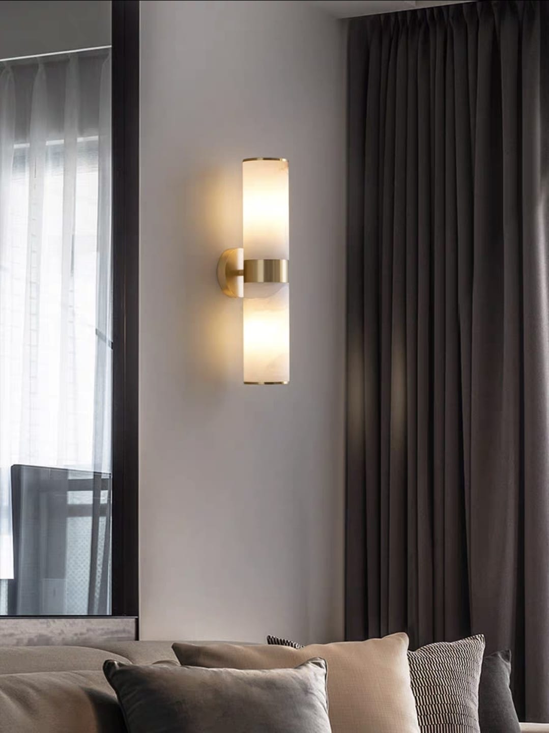 Marble Lamp Spanish Marble Solid Copper Wall Sconce