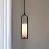 Copper Natural Marble Pendant Lamp Black and Gold