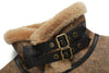 Sheepskin Shearling Bomber Leather Jacket Men Real Fur