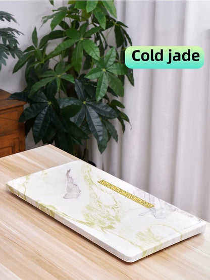 Natural Marble Tea Tray With Glaze & Drainage