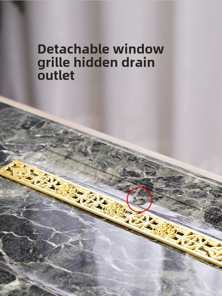 Natural Marble Tea Tray With Glaze & Drainage