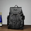 Men genuine crocodile leather backpack