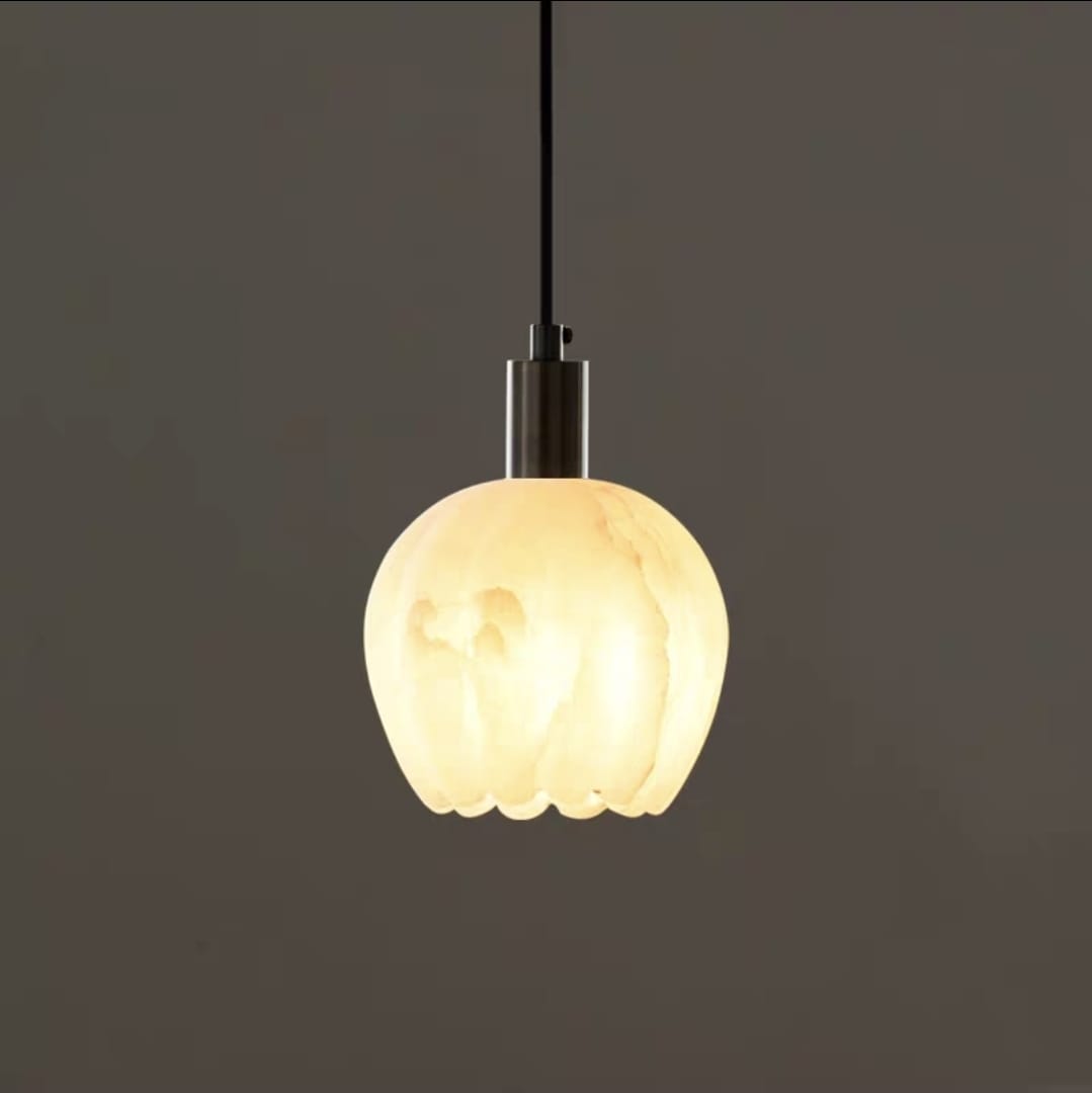 Copper Wall Mounted Marble Pendant Light Fixture