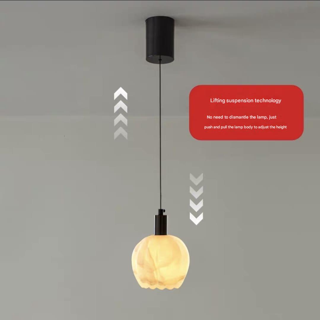 Copper Wall Mounted Marble Pendant Light Fixture