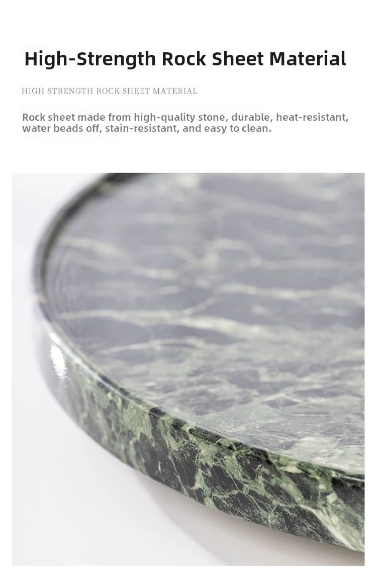 Round Stone Gongfu Tea Tray with Drain