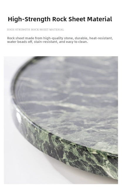 Round Stone Gongfu Tea Tray with Drain