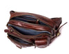 Brown Men’s Leather Waist Bag with Multi Pocket Storage