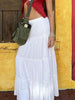 Boho Long Skirt with Ruffle Hem and Frill Trim