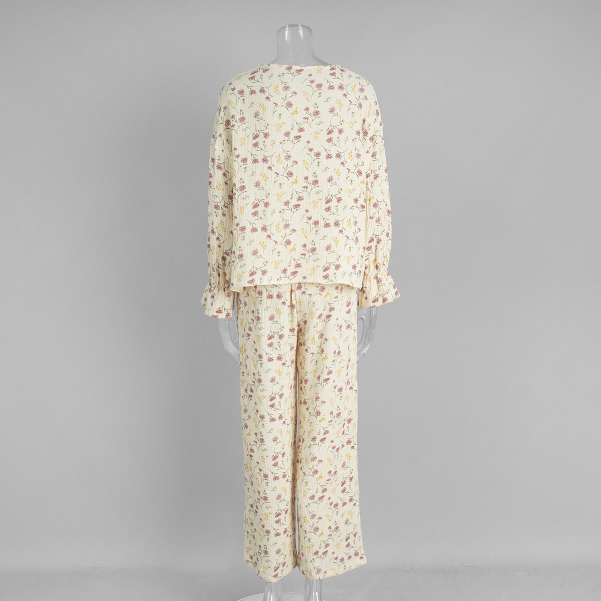 Floral cotton lounge pajama set women