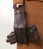 Women leather gloves for winter warmth