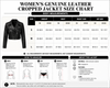 Women cropped leather jacket for commuter style