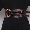 Double prong corset belt for women faux leather 1