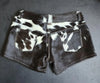 Women Cowhide Shorts Mini Hair On Hide Leather