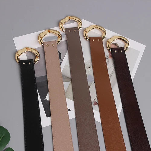 Double prong corset belt for women faux leather