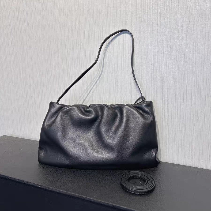 Sheepskin leather cloud shoulder bag for women