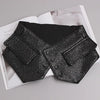 Women's faux leather corset belt with button fastening