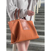 French Nylon Tote Bag for Women with Leather Handles