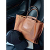 French Nylon Tote Bag for Women with Leather Handles