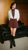 Ladies jacket woolen burgundy coat women
