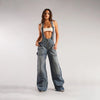 Women’s Denim Overalls Baggy Y2K Cargo Pocket Style