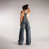 Women’s Denim Overalls Baggy Y2K Cargo Pocket Style