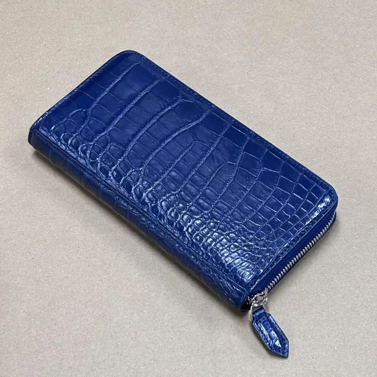 Women's Crocodile Leather Zip Around Long Wallet