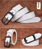 Women's Genuine Cowhide Leather Belt with Black Buckle 1 105 cm