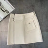 Women’s High Waisted Sheepskin Leather Mini Skirt 1 S