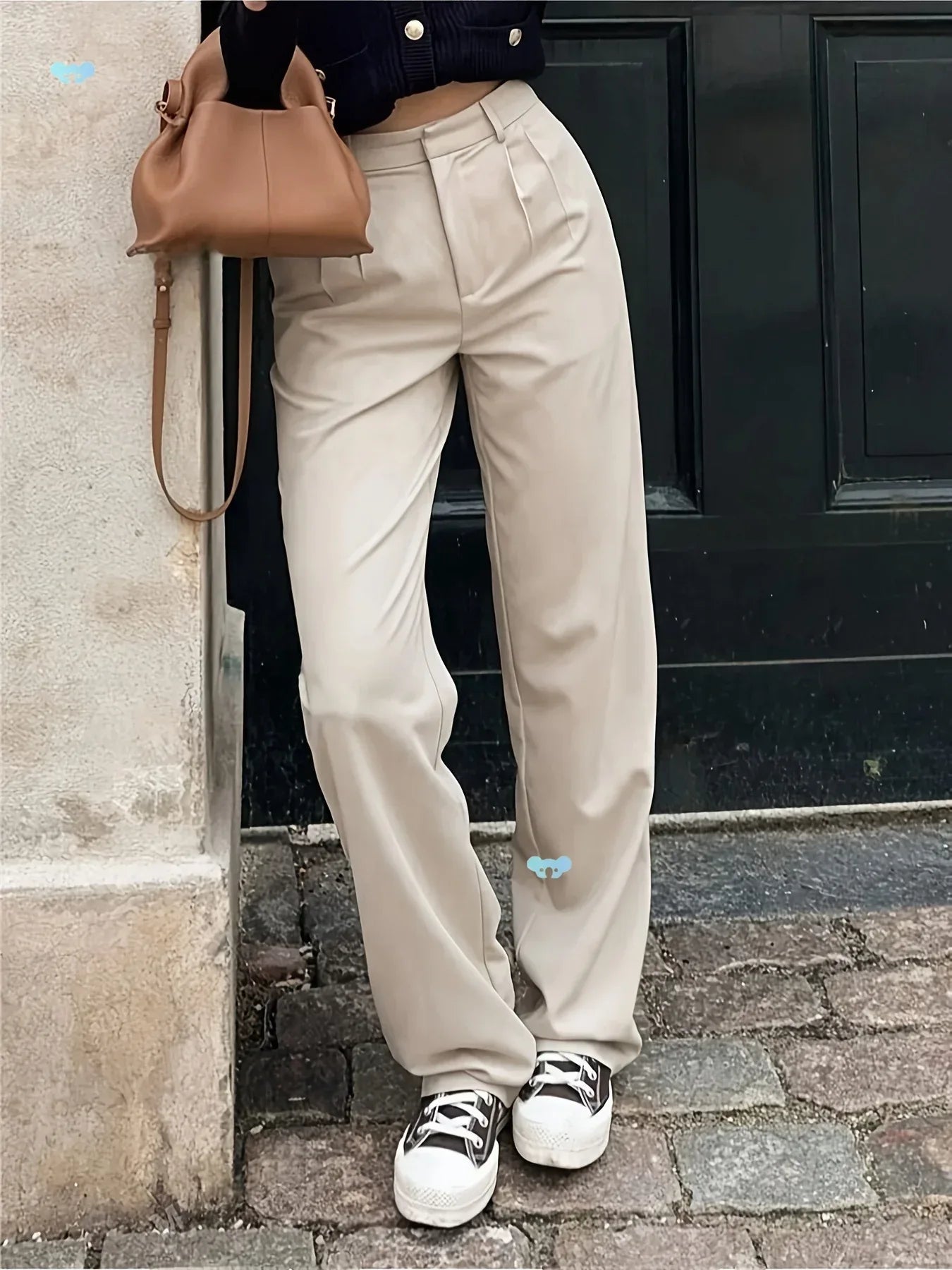 Women's High Waisted Pleated Office Pants 1 S