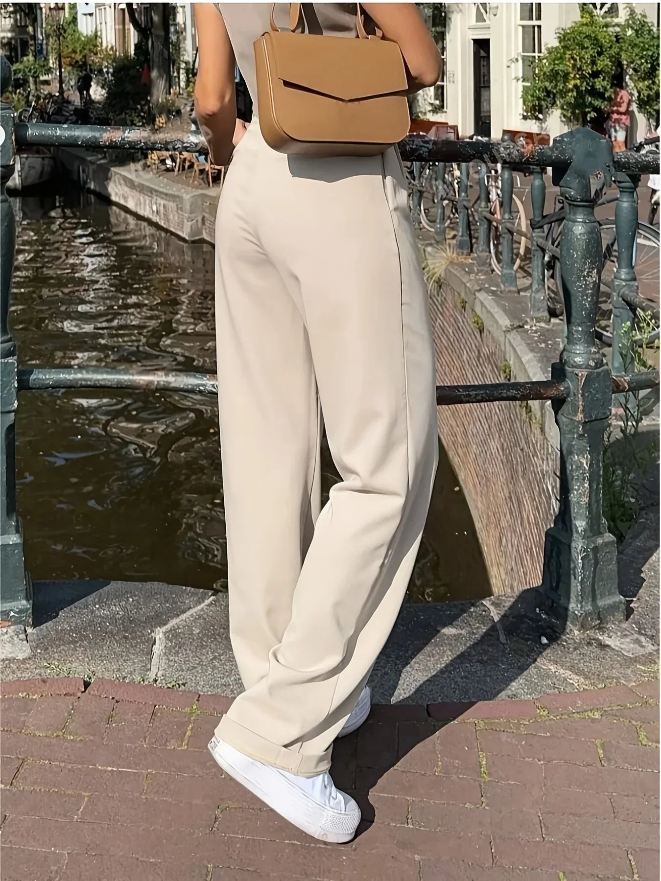 Women's High Waisted Pleated Office Pants