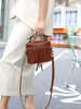 Women’s Leather Box Crossbody Bag with Top Handle 1