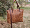 Women’s Leather Laptop Tote With Shoulder Strap for Work