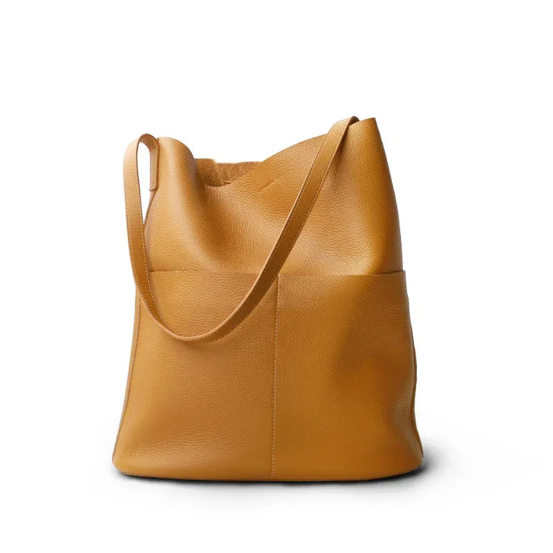 Women Genuine Leather Tote Bag Everyday Carry Purse 2