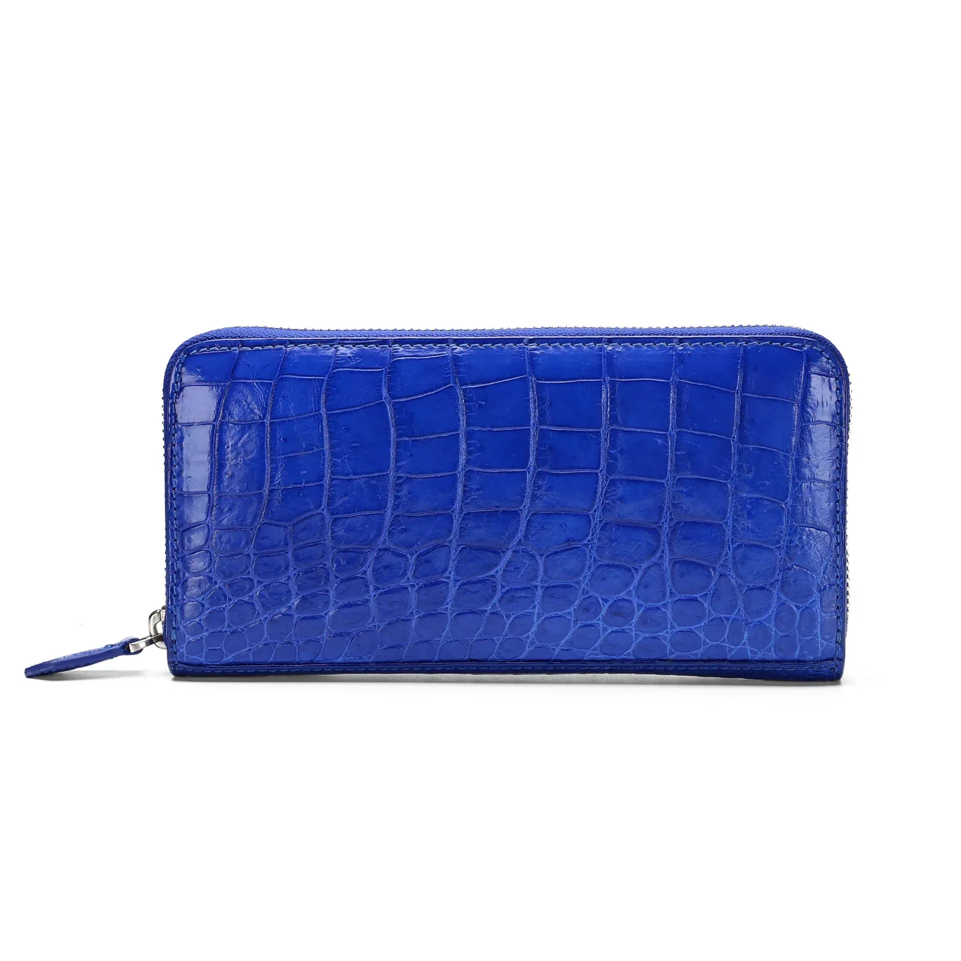 Women's Crocodile Leather Zip Around Long Wallet