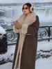 Women’s Reversible Faux Fur Long Winter Coat