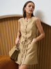Women’s Sleeveless Button Front Romper
