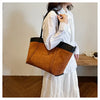 Women’s Large Suede Leather Tote Bag 1