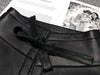 Women’s Leather Corset Waist Belt with Tie Front