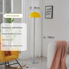 Nordic bauhaus acrylic dome standing floor lamp Yellow lampshade floor lamp DC Adapter + 3 Colors Changeable (Warm Neutral White)