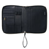A5 Genuine Leather Zipper Business Portfolio Brown 3