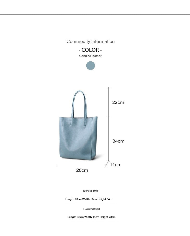 Women’s Big Large Genuine Leather Tote Shoulder Bag