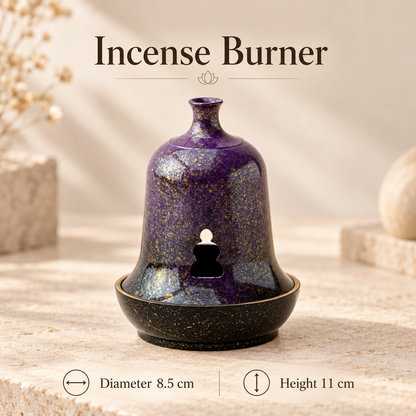 Coil Incense Burner with Removable Cover and Internal Mesh Tray 2