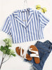 Women Front Pocket Crop Shirts